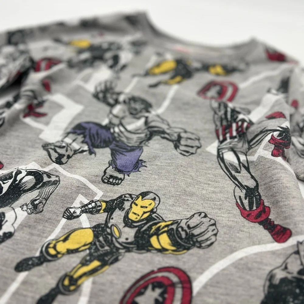 Marvel Boys Superhero Long Sleeve Warm Shirt Sz 6